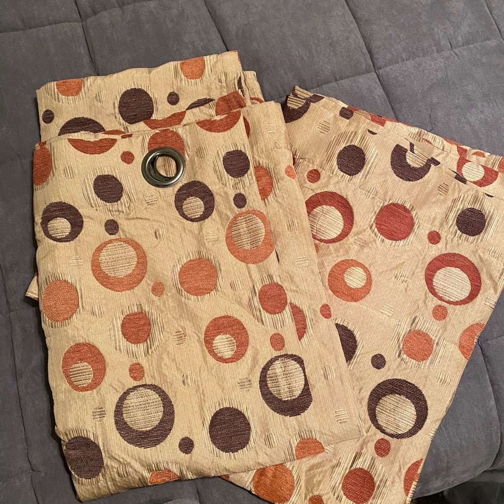Curtains, 2 panels Studio JCP brown, orange
